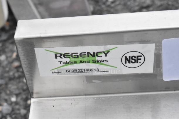 BRAND NEW SCRATCH AND DENT! Regency 48"x21" two bowl underbar sink with two 13" drainboards, model 600B22148213, NSF certified.