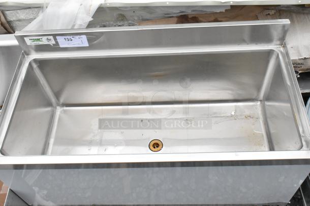 BRAND NEW Regency 600IB1836 underbar ice bin, 18x36 inches, 119 lb capacity, stainless steel, minor scratches. NSF labeled.