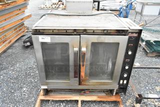 Vulcan Snorkel Stainless Steel Commercial Gas Powered Full Size Convection Oven w/ View Through Doors, Metal Oven Racks and Thermostatic Controls. - Item #1200375
