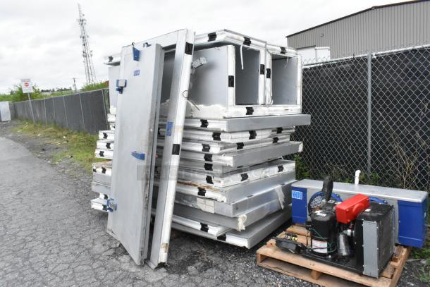Mr Winter Walk-In Box with Tecumseh AWA7512ZXDXC compressor and Bohn BEL0105AS6AMAB0000 evaporator fan, used.