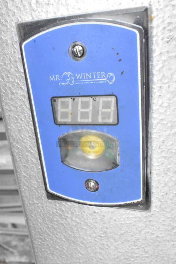 Mr Winter Walk In Box control panel featuring temperature display; contains Tecumseh compressor and Bohn evaporator fan.