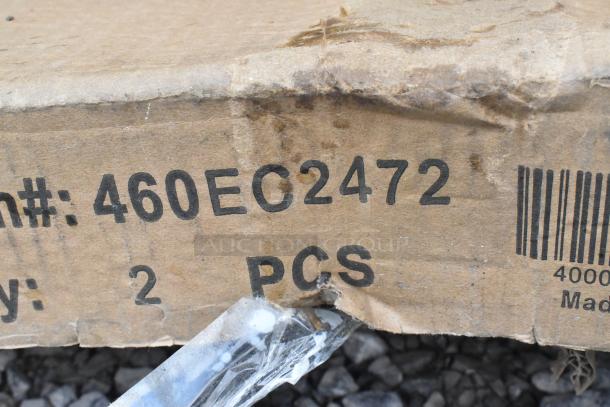 Cardboard box with part number 460EC2472 and 2 PCS marking, slight wear visible. Contains scratch and dent items.