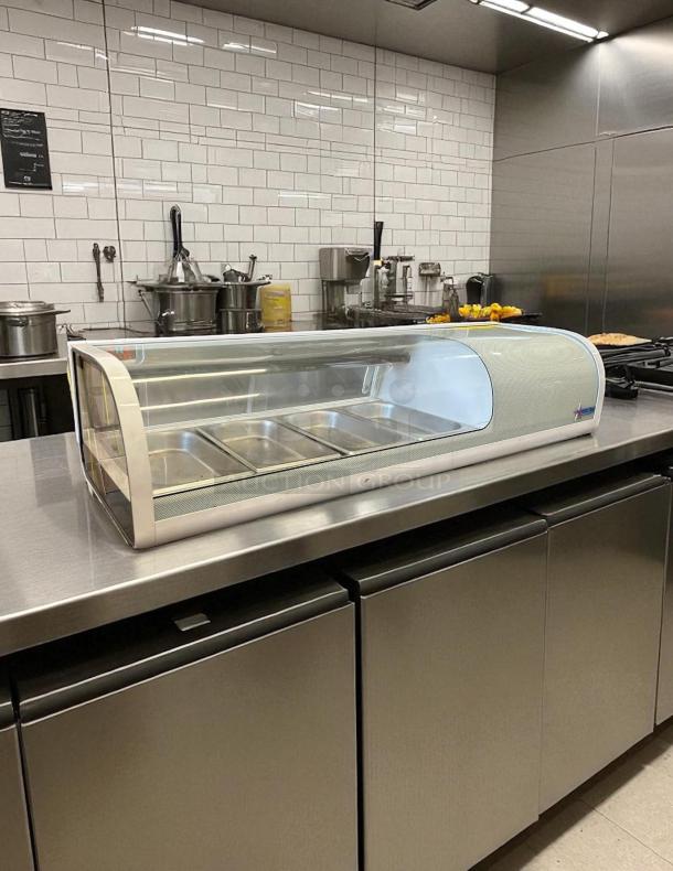 Omcan RS-CN-0042S sushi showcase, 46-inch, 42 L capacity, excellent condition, 115v, stainless steel, tested and working.
