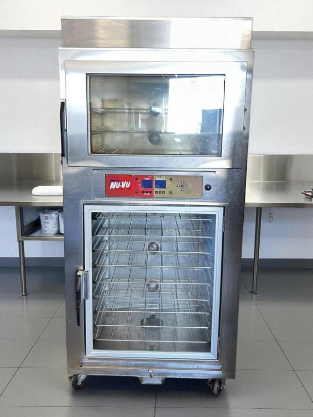 NU-VU SUB-123P electric proofer and oven, 2-in-1, stainless steel, with heat and humidity control, tested and working.