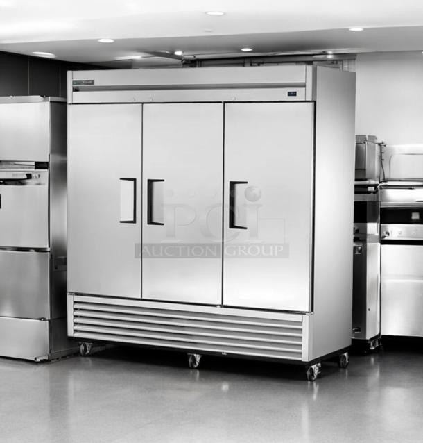 True T-72F-HC 3-door commercial reach-in freezer in outstanding condition, 72 cu. ft., fully tested and working.