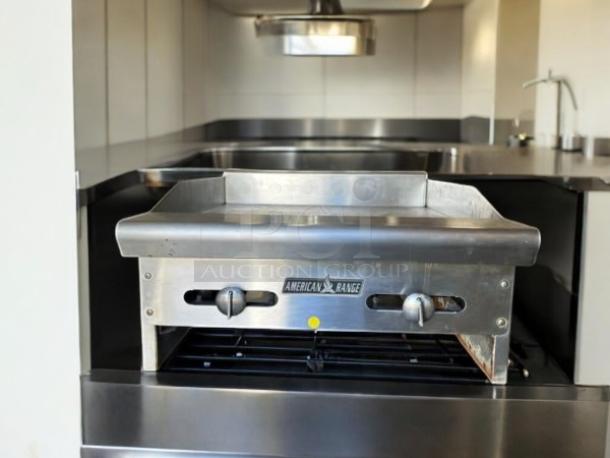 American Range ARMG-24 24" gas countertop griddle with manual controls, in excellent condition, fully tested and working.