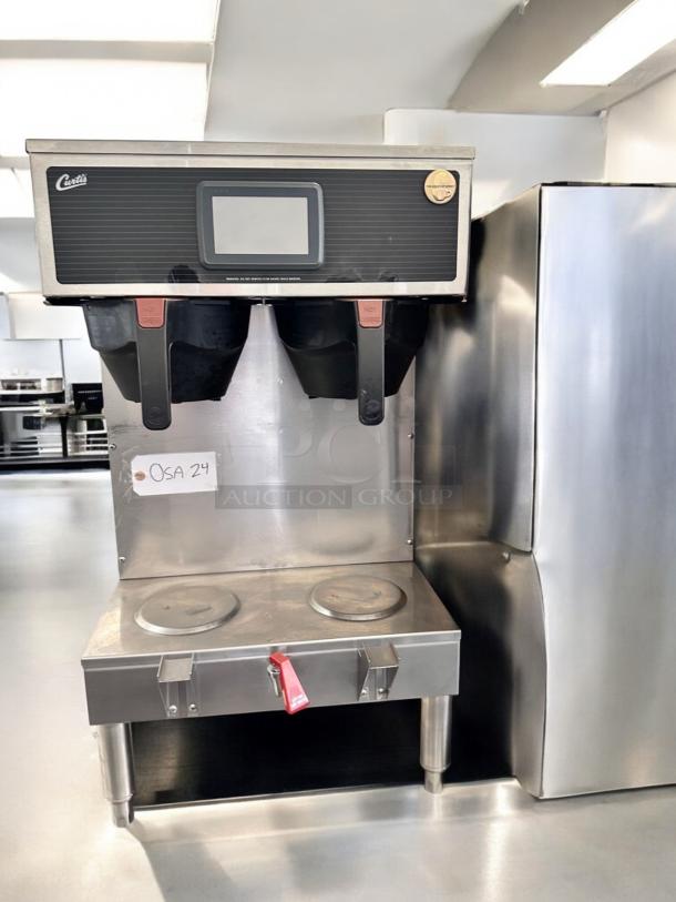 Curtis G4GEMT10A1000 Twin Coffee Brewer with dual warmers, great condition, fully tested, visible brand logo and model tag.