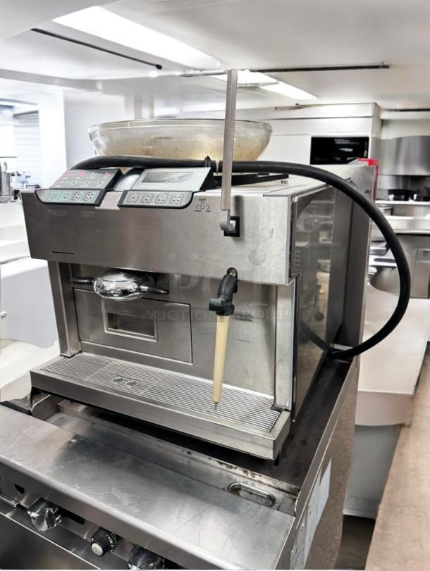 La Cimbali M1 TurboSteam super automatic espresso machine in superb condition, fully tested and working, with control panel and steam wand.