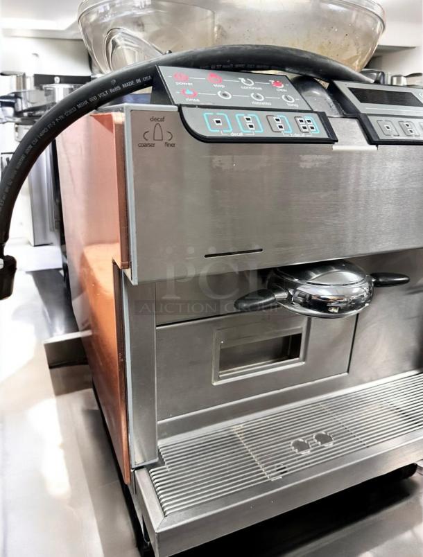 La Cimbali M1 TurboSteam Super Automatic Espresso Machine in superb condition, fully tested and working, with control panel and steam wand visible.
