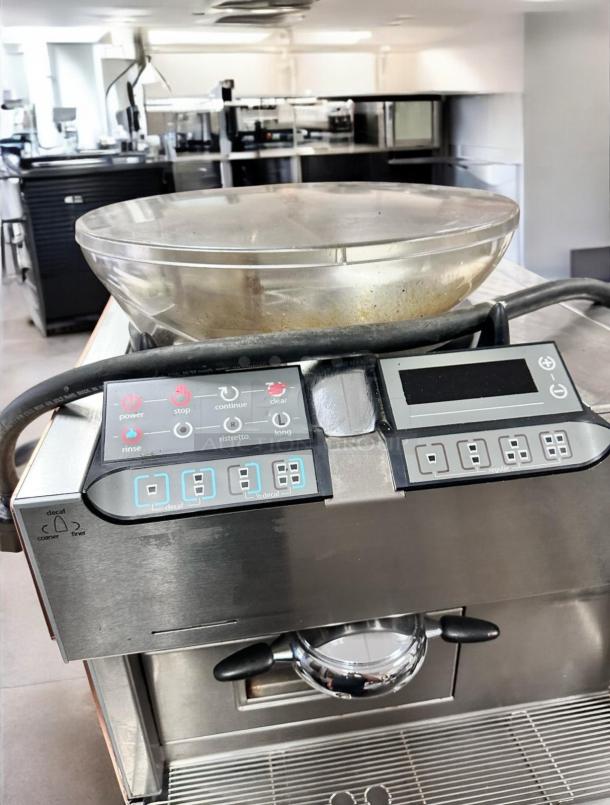 La Cimbali M1 TurboSteam espresso machine in superb condition, fully tested, featuring control panel and steam wand.
