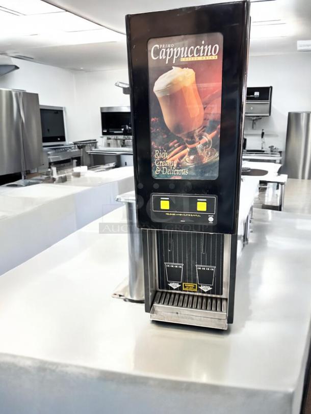 Curtis PC2D-10-02 dual flavor cappuccino dispenser, pristine condition, 120V, fully tested and working, coffee shop setting.