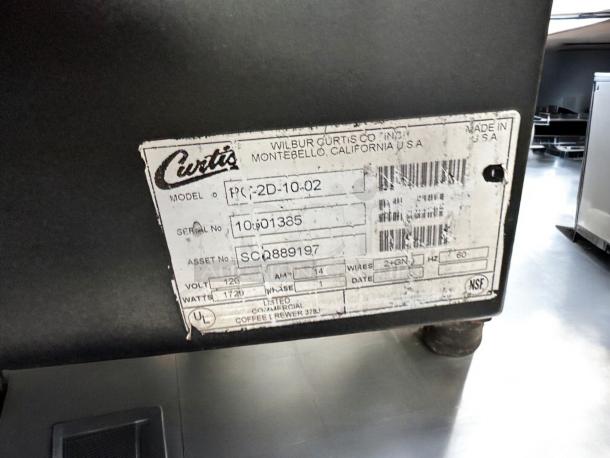 Curtis PC2D-10-02 dual flavor cappuccino dispenser, pristine condition, 120V, NSF and UL listed, fully tested.