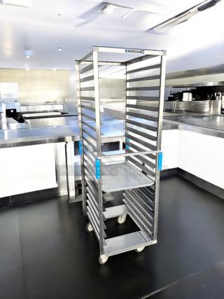 Lakeside stainless steel pan rack, 20 tray capacity, mobile, excellent condition, fully tested, model Standard Full-Size.