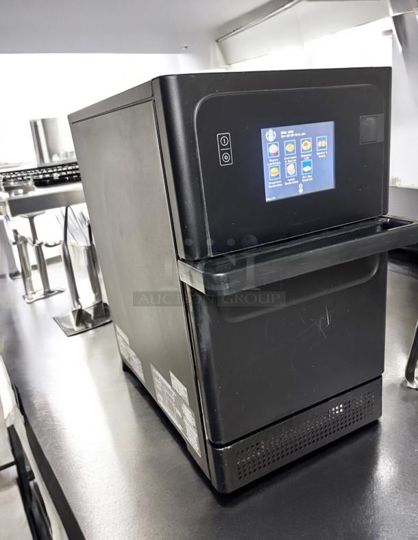 TurboChef Sota high-speed oven in excellent condition with touch display, 208V, fully tested and working, on a kitchen countertop.