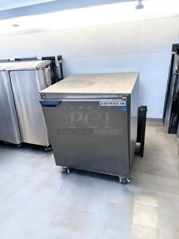 Beverage-Air UCR27HC-23 undercounter refrigerator, excellent condition, stainless steel, fully tested, 115V.