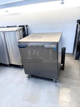 Beverage-Air UCR27HC-23 undercounter refrigerator, excellent condition, stainless steel, fully tested, 115V.