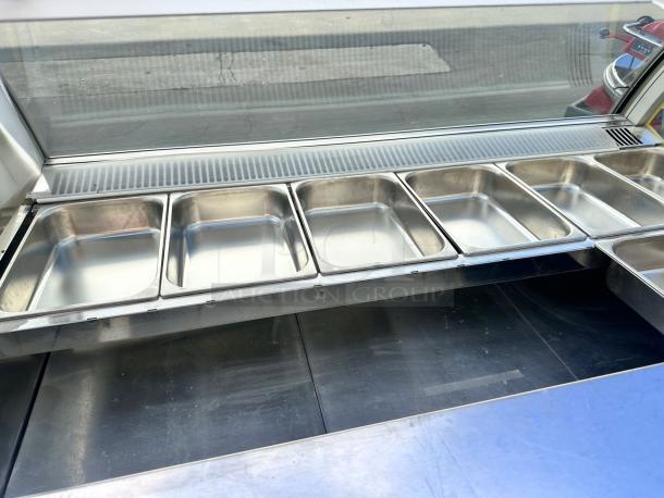 Aluminum double door sheet pan rack cabinet, excellent condition, Zorzi Italia Koriea C83FK-9SC, fully tested, multiple trays.