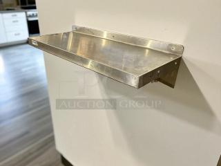 GSW USA WS-W1436 14"x36" stainless steel wall mount shelf with mounting brackets, in great condition.