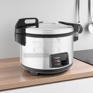 Zojirushi 20-Cup Commercial Rice Cooker, great condition, stainless steel, tested and working, 115v, with "Keep Warm" feature.