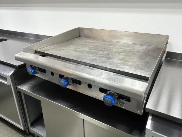 Imperial IMGA-4828 48" commercial gas griddle, countertop flat grill with 3/4" plate, tested and working, stainless steel.