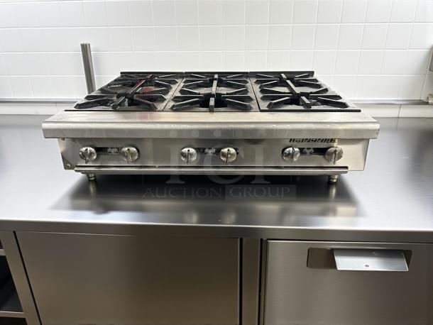 Imperial 24" Countertop Gas Range, Model IR-4-C, 4 open burners, heavy-duty cast iron, excellent condition, fully tested.