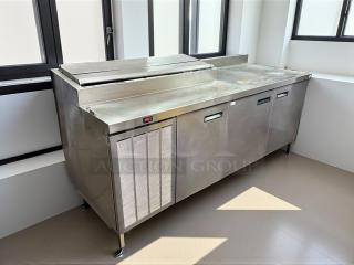 Excellent Condition - Delfield 000-20191PTC 91in 3-Door Refrigerated Pizza Prep on Casters 115v. - Tested & Working - Item #1200455
