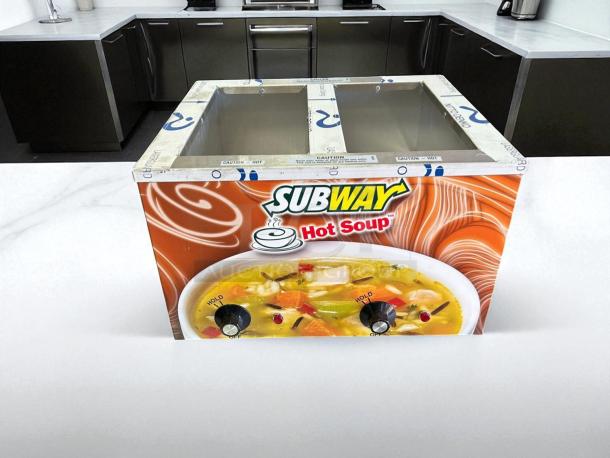 Duke CSW-2-T-AM Subway Electric Countertop Soup Warmer, 2-Well, 120V, 1100W, perfect condition, Subway branding, tested and working.