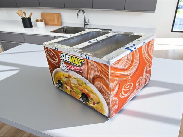Duke CSW-2-T-AM electric soup warmer, 2-well, 120V, 1100W, Subway branding, perfect condition, tested and working.