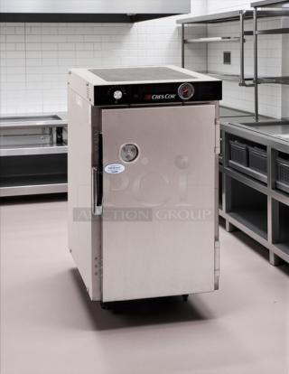 Cres Cor H-339-12-135C insulated aluminum holding cabinet, perfect condition, tested, 120V, countertop model, visible control panel.