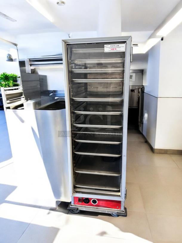 Avantco HC1836H heated holding cabinet, full-size, excellent condition, 120V, fully tested, temperature gauge visible.