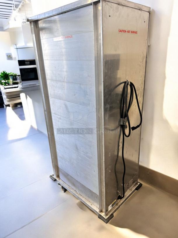 Avantco HC1836H full-size heated holding cabinet, excellent condition, tested, 120V, caution labels visible.
