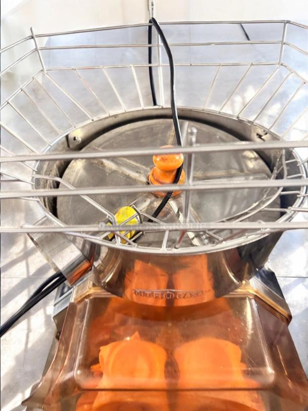 Citrocasa 8000SB commercial citrus juicer in excellent condition, 115V, fully tested. Stainless steel with visible branding.