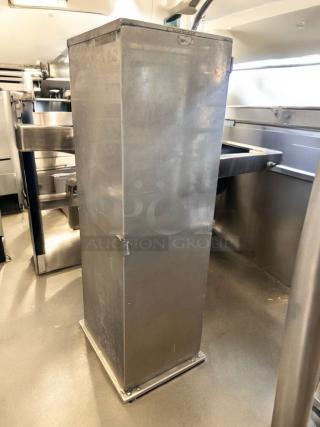Lockwood CA60-RR25-C mobile aluminum sheet pan rack cabinet in excellent condition, fully tested and operational.