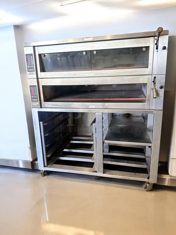 Middleby Marshall HWDO3D-4 double deck electric pizza oven, excellent condition, 208V 3-phase, fully tested and working.