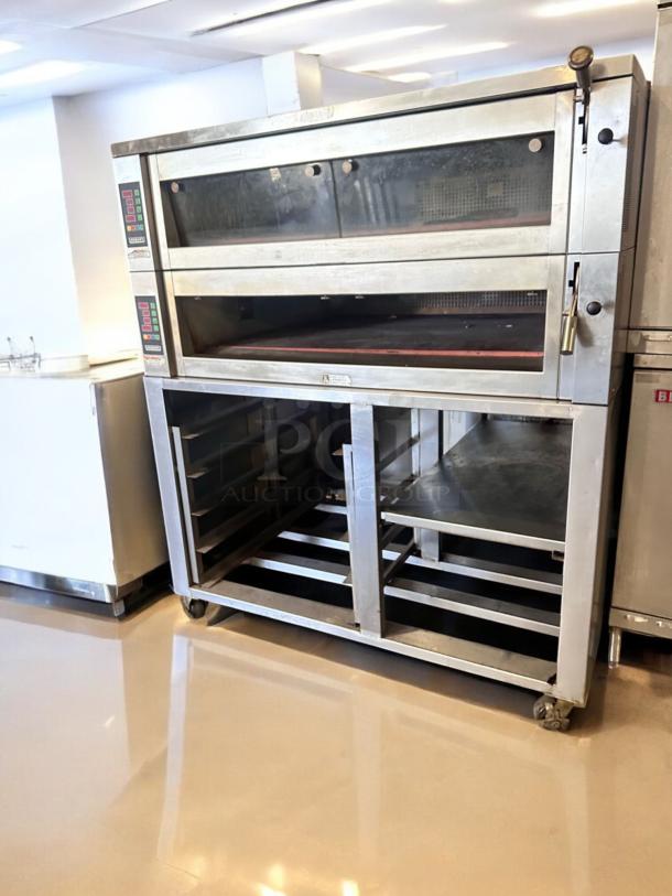 Middleby Marshall HWDO3D-4 double deck electric pizza oven, excellent condition, 208V 3-phase, fully tested and working.