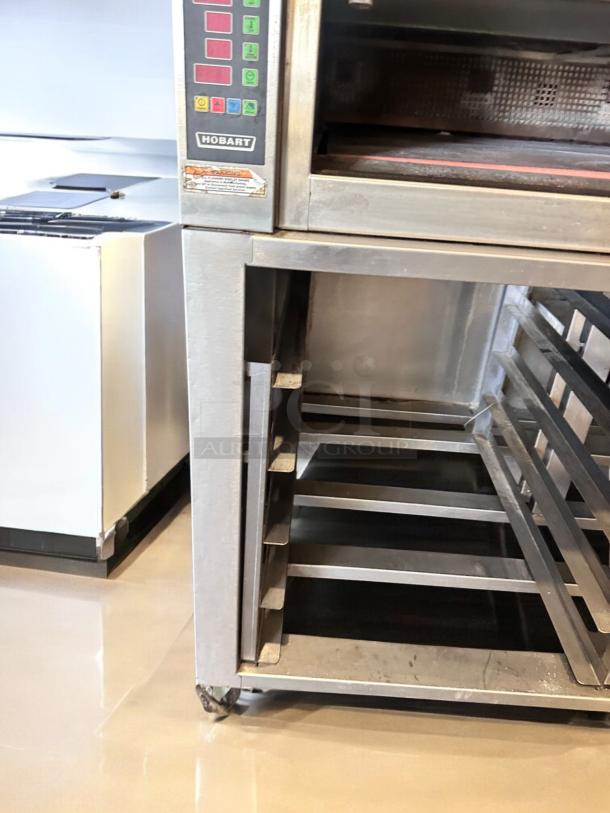 Middleby Marshall HWDO3D-4 double deck electric pizza oven in excellent condition, stainless steel, 208V 3-phase, fully tested.