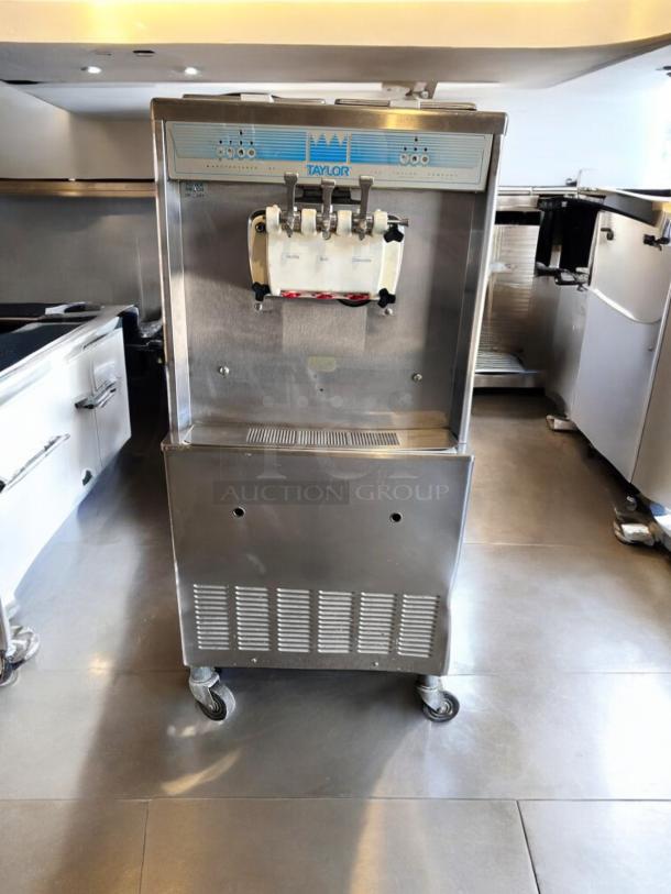 Taylor Y339-27 soft serve ice cream machine, excellent condition, 208/230V, fully tested. Visible Taylor branding and controls.