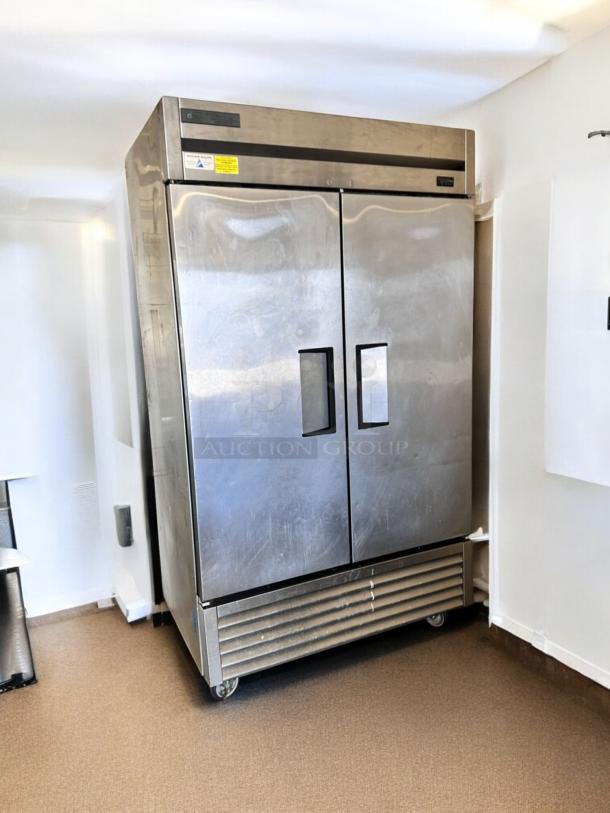 True T-43-HC 2-door commercial refrigerator in excellent condition, stainless steel exterior, 115V, tested and working.