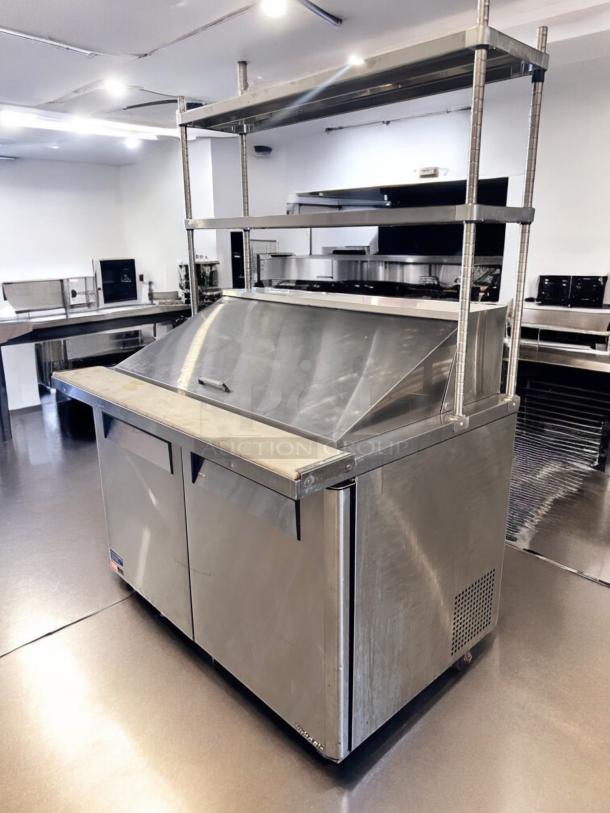 Turbo Air MST-48-N 2-door sandwich prep table with overshelf, excellent condition, 115V, fully tested and working.