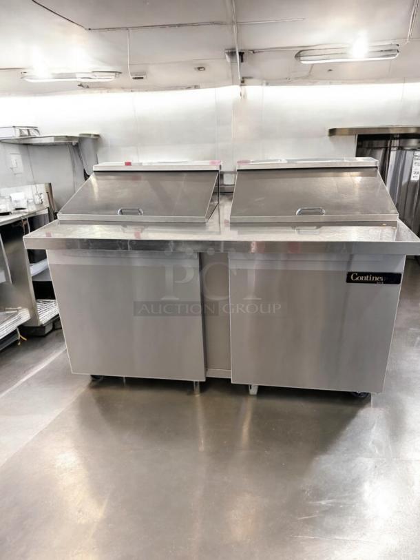Continental SW60-24M 60" Sandwich Prep Table Refrigerator in excellent condition, stainless steel, fully tested and working.