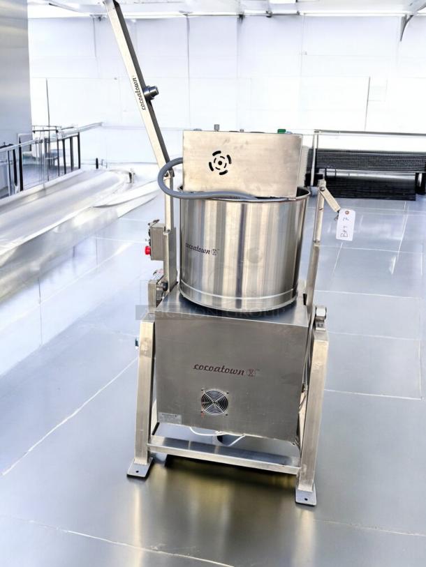 CocoaTown ECGC-65A-AV commercial cacao grinder in excellent condition, 220V, fully tested and working, stainless steel body.