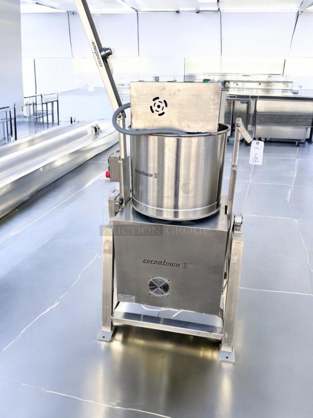 CocoaTown ECGC-65A-AV commercial cacao grinder in excellent condition, stainless steel, 220V, fully tested and working.