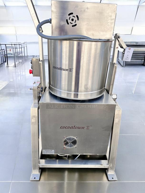 CocoaTown ECGC-65A-AV commercial cacao grinder, excellent condition, 220V, stainless steel, fully tested and working.