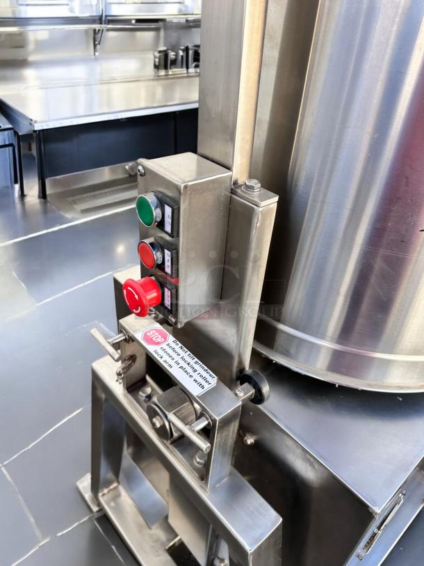 CocoaTown ECGC-65A-AV cacao grinder, excellent condition, 220V, stainless steel, control panel with stop button, fully tested.