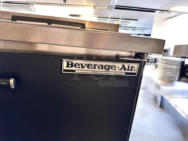 Beverage-Air DD58BC draft beer dispenser, excellent condition, 2 keg capacity, visible brand label, 115V, fully tested.