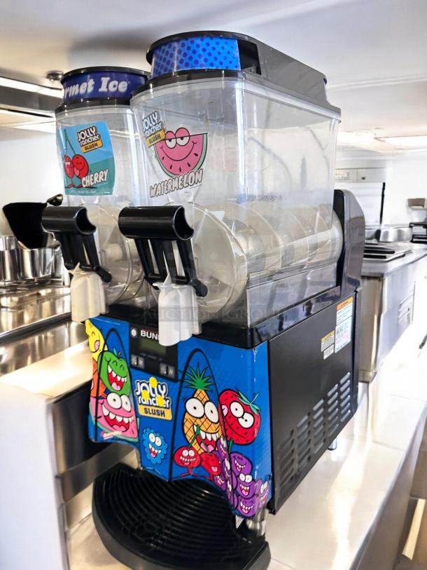 Bunn ULTRA-2 Dual Tank Jolly Rancher Slush Machine in excellent condition; 120V, fully tested and working.