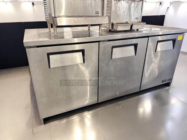 True TUC-72-HC under counter refrigerator, 72", stainless steel, excellent condition, tested and working, 115V.
