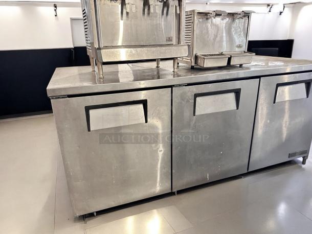 True TUC-72-HC under counter refrigerator, 72", stainless steel, outstanding condition, 115V, fully tested and working.