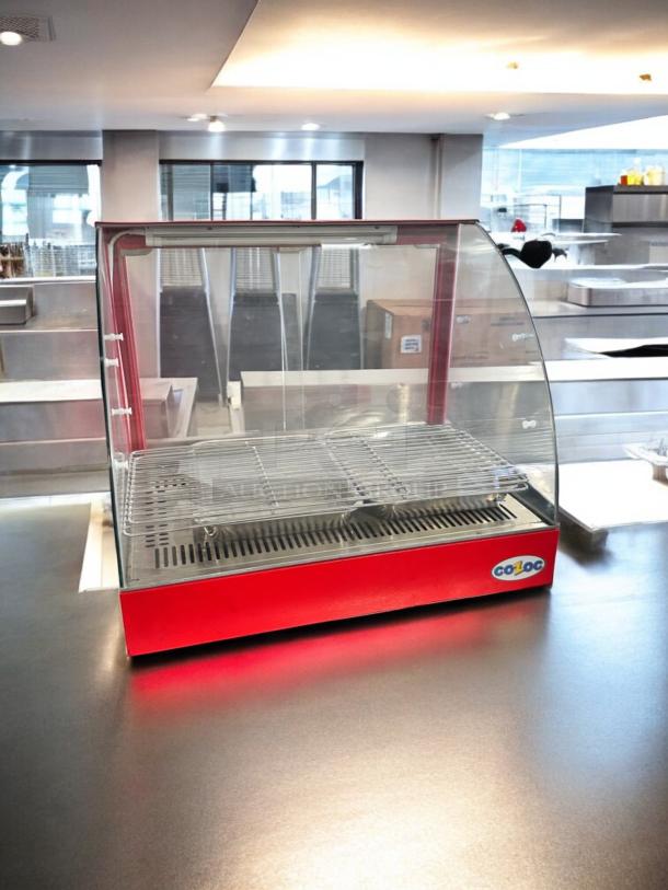 Cozoc FWS504-2 countertop food warmer display case in excellent condition, 120V, clean glass, tested and working.