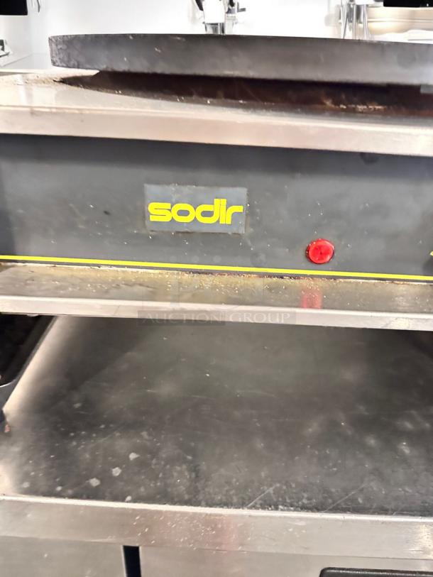 Sodir 400E Electric Crepe Maker, superb condition, 220V, fully tested, Sodir label visible, operational.